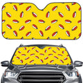 Doodle Japanese Sushi Pattern Print Car Windshield Sun Shade