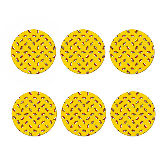 Doodle Japanese Sushi Pattern Print Coaster Set