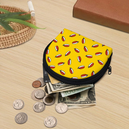 Doodle Japanese Sushi Pattern Print Coin Purse
