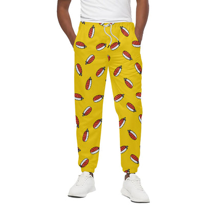 Doodle Japanese Sushi Pattern Print Cotton Pants