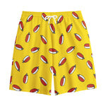 Doodle Japanese Sushi Pattern Print Cotton Shorts