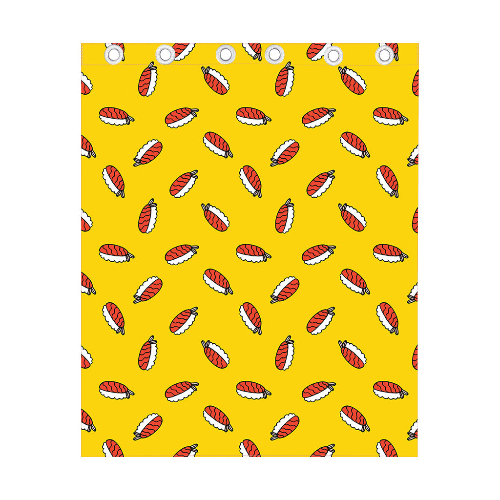 Doodle Japanese Sushi Pattern Print Curtain