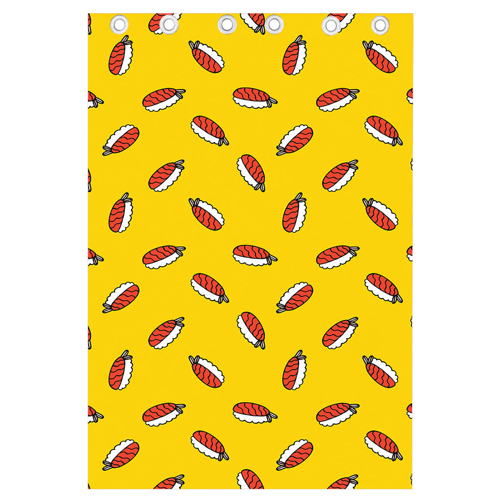 Doodle Japanese Sushi Pattern Print Curtain