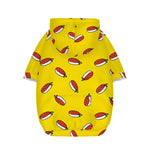 Doodle Japanese Sushi Pattern Print Dog Zip Up Hoodie