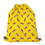 Doodle Japanese Sushi Pattern Print Drawstring Bag