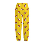 Doodle Japanese Sushi Pattern Print Fleece Lined Knit Pants