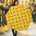 Doodle Japanese Sushi Pattern Print Foldable Umbrella