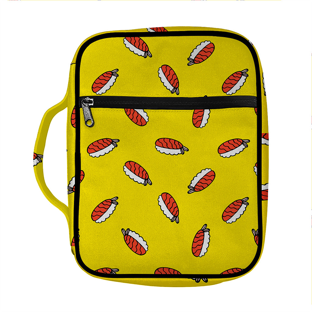 Doodle Japanese Sushi Pattern Print Front Pocket Bible Bag