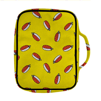 Doodle Japanese Sushi Pattern Print Front Pocket Bible Bag