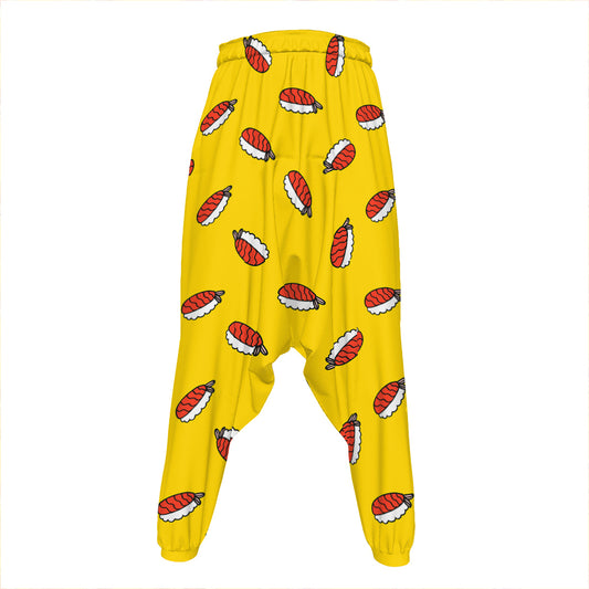 Doodle Japanese Sushi Pattern Print Hammer Pants