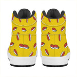 Doodle Japanese Sushi Pattern Print High Top Leather Sneakers