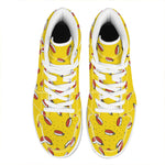 Doodle Japanese Sushi Pattern Print High Top Leather Sneakers
