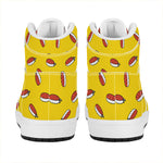 Doodle Japanese Sushi Pattern Print High Top Leather Sneakers