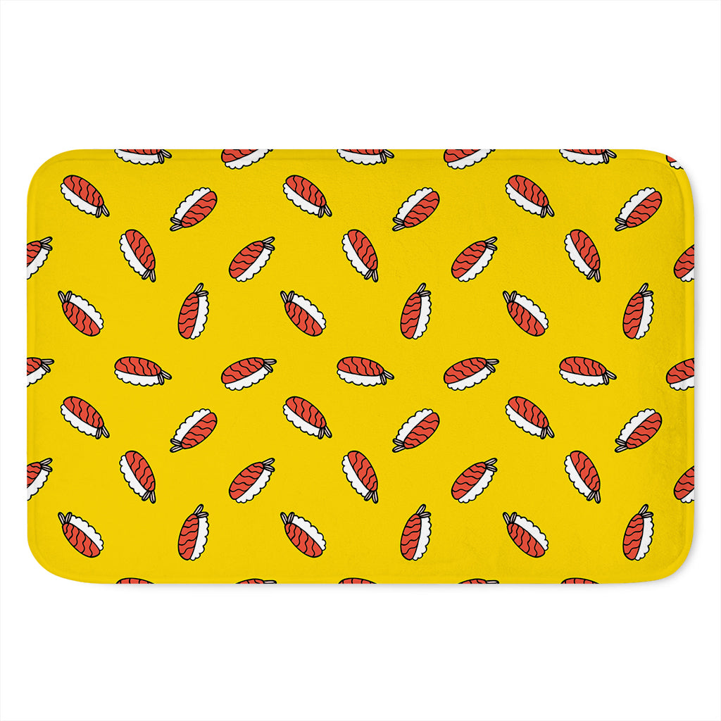Doodle Japanese Sushi Pattern Print Indoor Door Mat