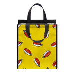 Doodle Japanese Sushi Pattern Print Insulated Lunch Tote