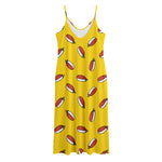 Doodle Japanese Sushi Pattern Print Jersey Midi Cami Dress