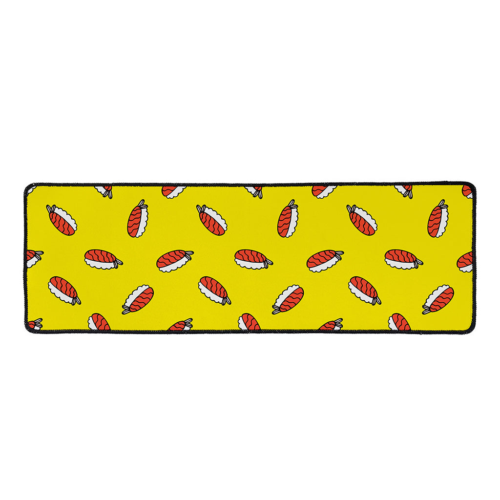 Doodle Japanese Sushi Pattern Print Long Kitchen Mat