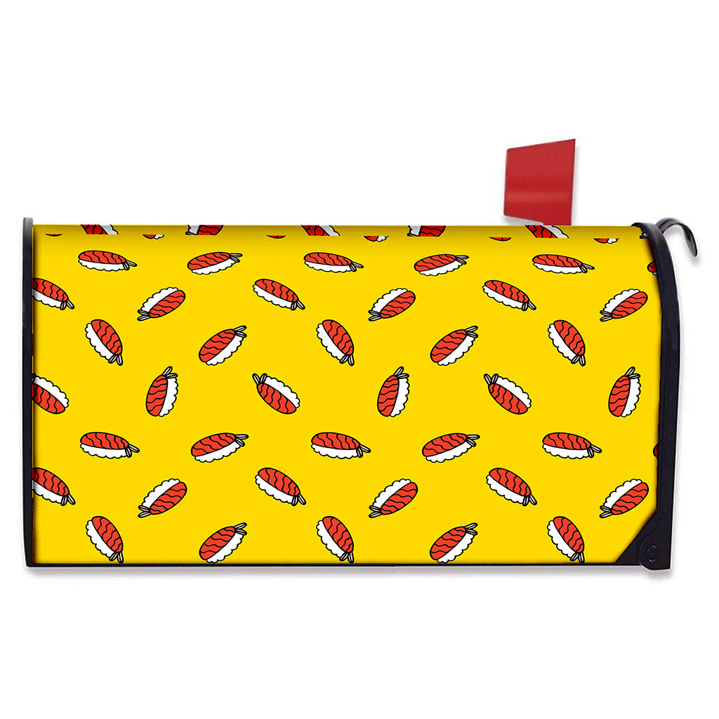 Doodle Japanese Sushi Pattern Print Mailbox Cover