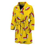 Doodle Japanese Sushi Pattern Print Men's Bathrobe