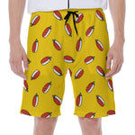 Doodle Japanese Sushi Pattern Print Men's Beach Shorts