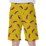 Doodle Japanese Sushi Pattern Print Men's Beach Shorts