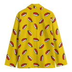 Doodle Japanese Sushi Pattern Print Men's Blazer