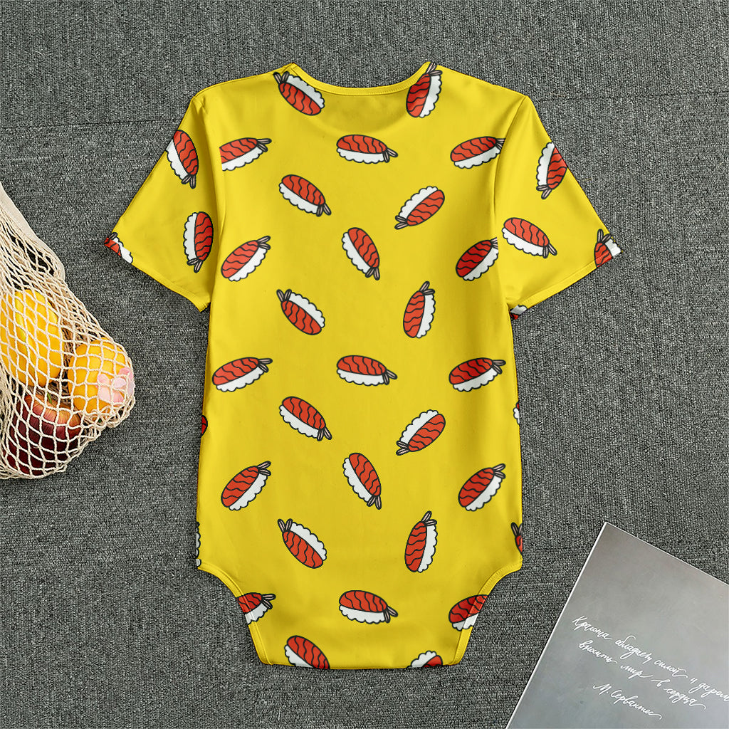 Doodle Japanese Sushi Pattern Print Men's Bodysuit