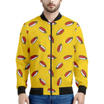 Doodle Japanese Sushi Pattern Print Men's Bomber Jacket