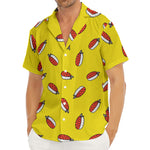 Doodle Japanese Sushi Pattern Print Men's Deep V-Neck Shirt