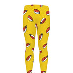 Doodle Japanese Sushi Pattern Print Men's leggings