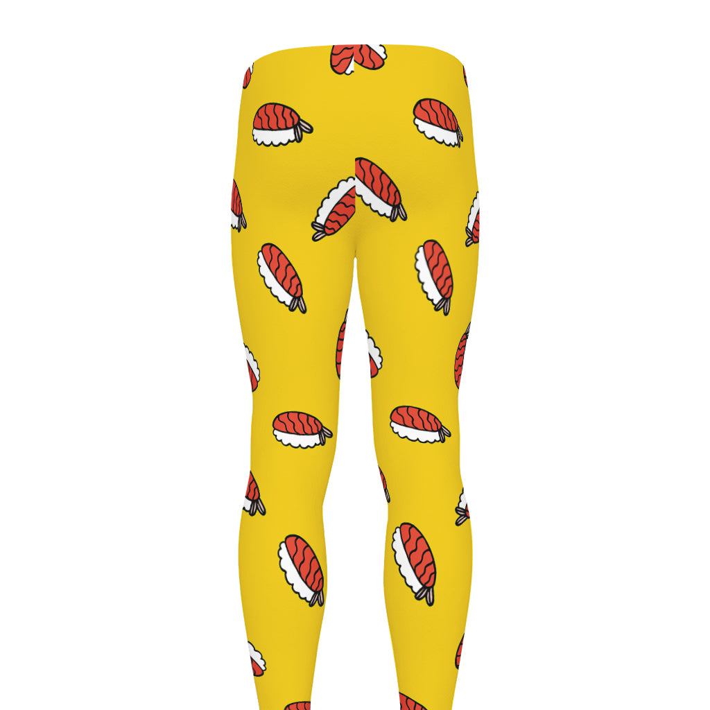 Doodle Japanese Sushi Pattern Print Men's leggings