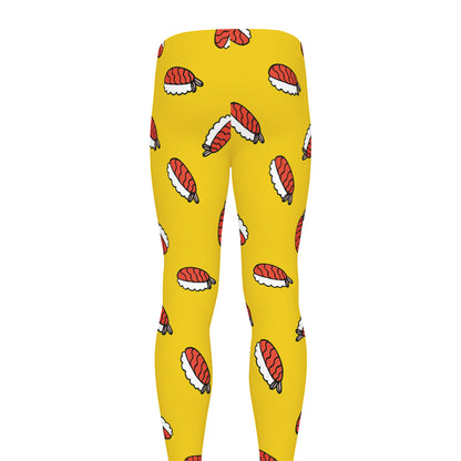 Doodle Japanese Sushi Pattern Print Men's leggings