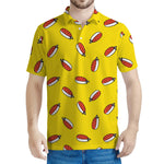 Doodle Japanese Sushi Pattern Print Men's Polo Shirt