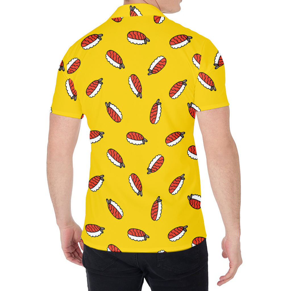 Doodle Japanese Sushi Pattern Print Men's Shirt