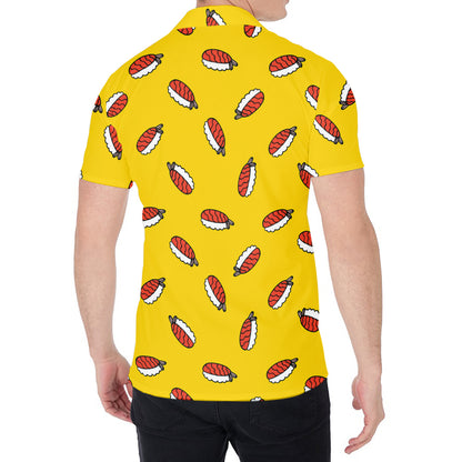 Doodle Japanese Sushi Pattern Print Men's Shirt