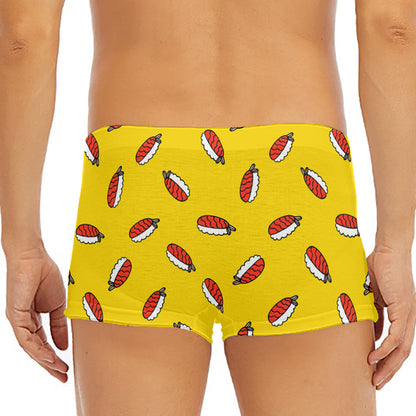 Doodle Japanese Sushi Pattern Print Men's Short Boxer Briefs