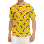Doodle Japanese Sushi Pattern Print Men's Short Sleeve Rash Guard