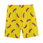 Doodle Japanese Sushi Pattern Print Men's Sports Shorts