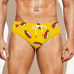 Doodle Japanese Sushi Pattern Print Men's Swim Briefs
