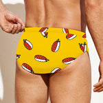 Doodle Japanese Sushi Pattern Print Men's Swim Briefs
