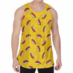 Doodle Japanese Sushi Pattern Print Men's Velvet Tank Top
