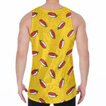 Doodle Japanese Sushi Pattern Print Men's Velvet Tank Top