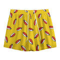 Doodle Japanese Sushi Pattern Print Mesh Shorts