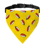 Doodle Japanese Sushi Pattern Print Over The Collar Dog Bandana