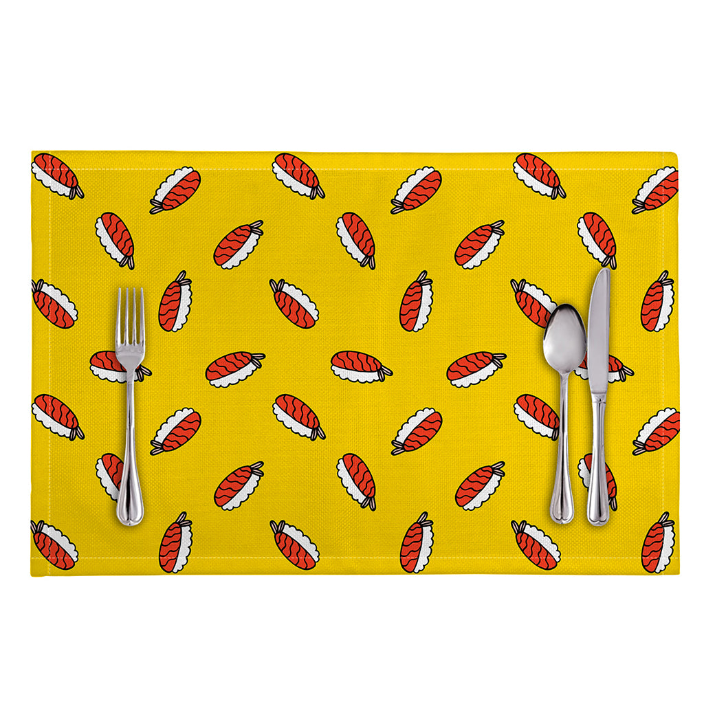 Doodle Japanese Sushi Pattern Print Placemat