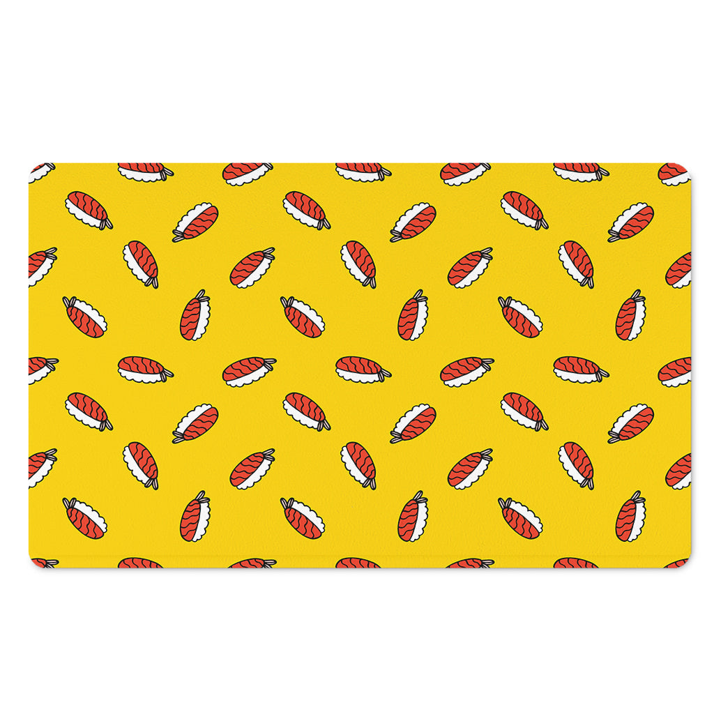 Doodle Japanese Sushi Pattern Print Polyester Doormat