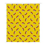 Doodle Japanese Sushi Pattern Print Polyester Shower Curtain