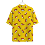 Doodle Japanese Sushi Pattern Print Rayon Hawaiian Shirt