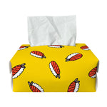 Doodle Japanese Sushi Pattern Print Rectangle Tissue Box Cover