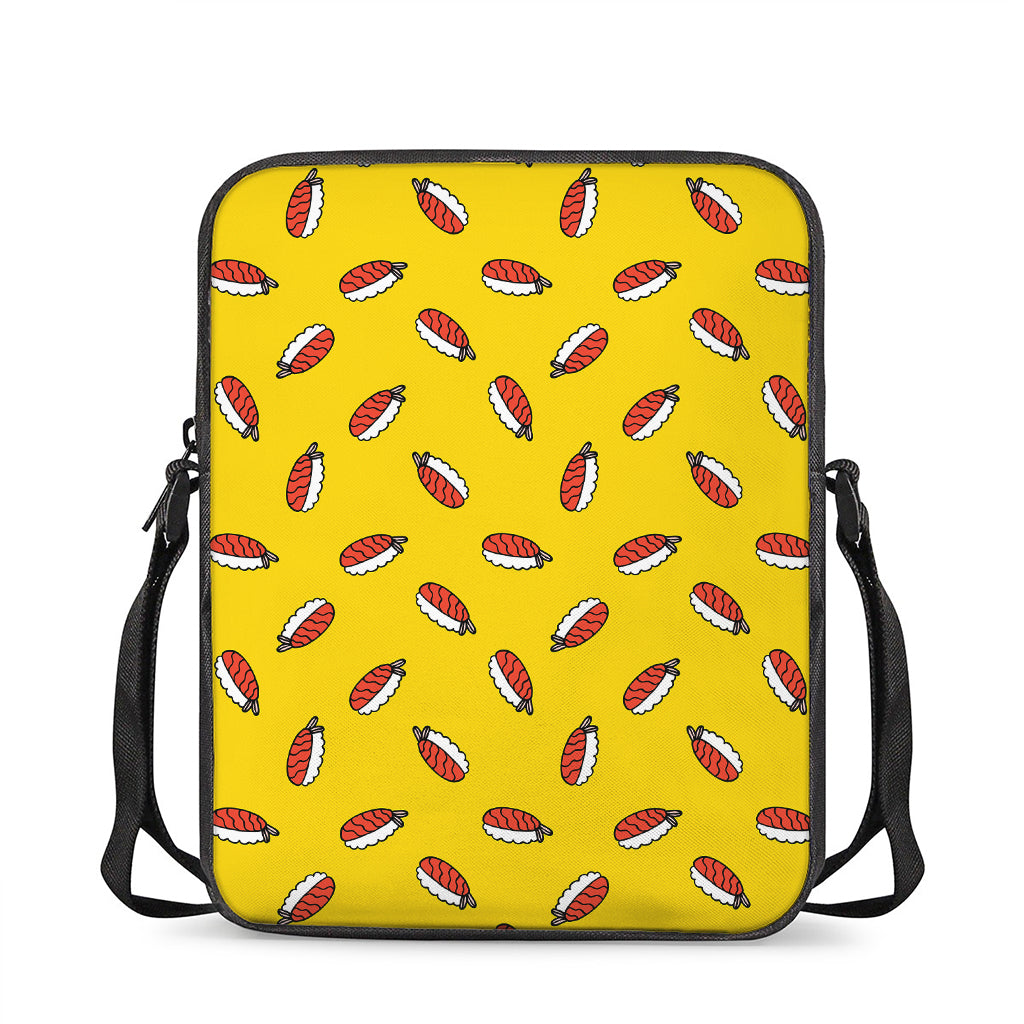 Doodle Japanese Sushi Pattern Print Rectangular Crossbody Bag